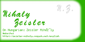 mihaly zeisler business card